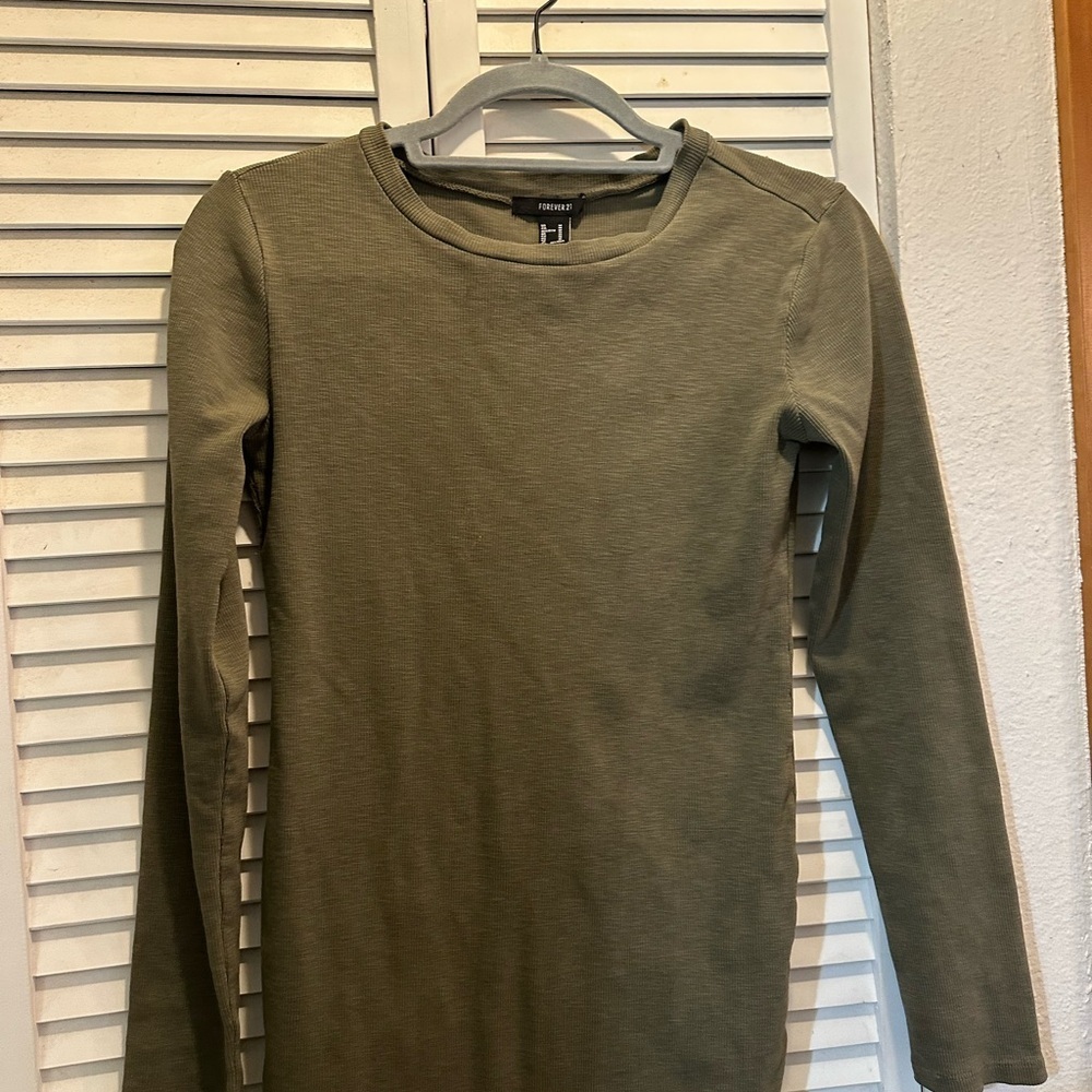 Forever 21 Olive Long Sleeve Top